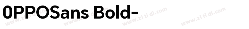 0PPOSans Bold字体转换